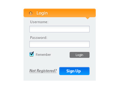 Login Portlet login orange portlet