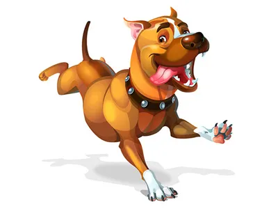 P.I.T. Positive character dog