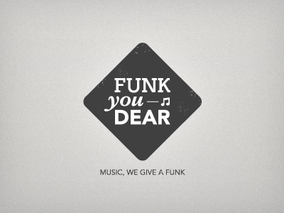 Funk you dear grey illustrator logo music