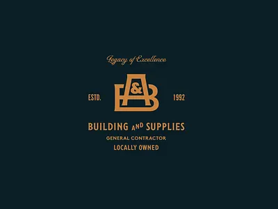 Logo for General Contractor branding build building classic construction cool logo monogram old school script seal vintage