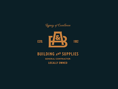 Logo for General Contractor branding build building classic construction cool logo monogram old school script seal vintage