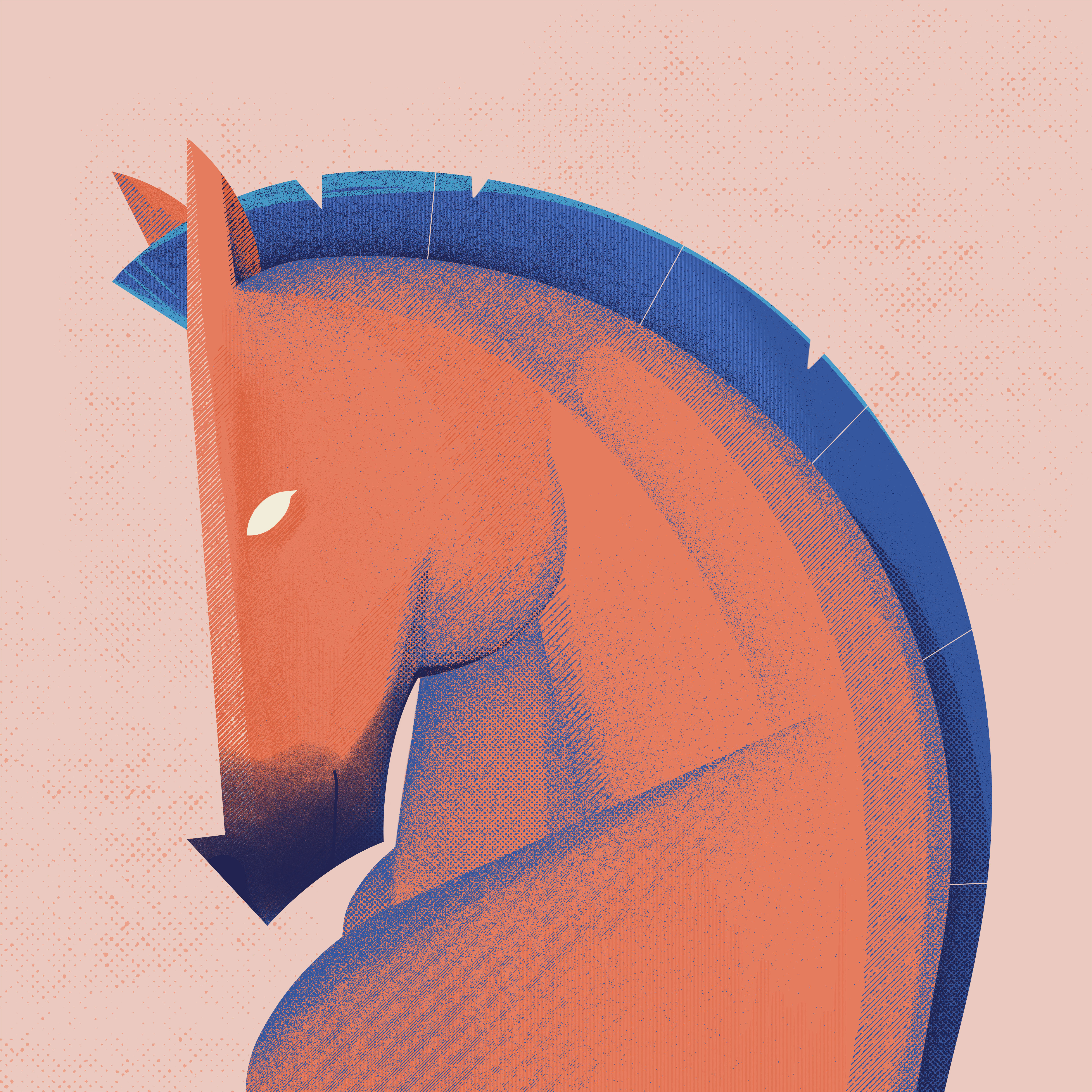 Horse studies animal character design corporate decorative design flat geometric horse illustration packaging texture vector web illustration