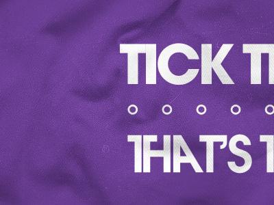 Tick T circle purple texture thats tick typography