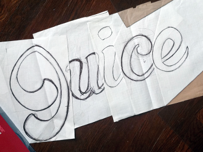 Juice script sketch wonky j