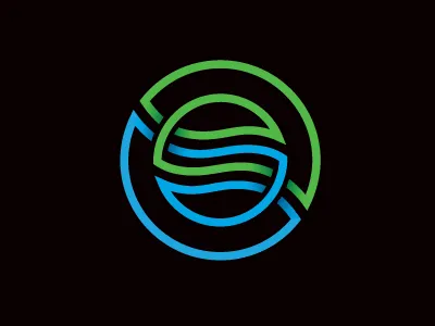 S Mark Color01 blue color ecology globe green logomark s sustainable