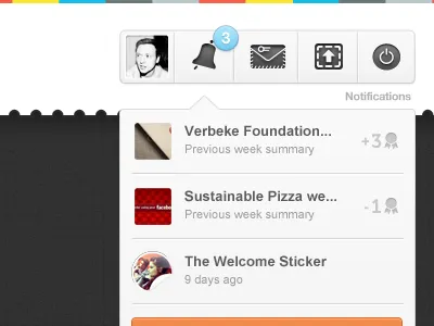 Graphic Intranet for Students colors intranet login menu navigation notifications
