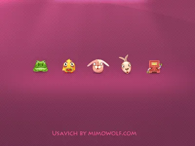 Usavich chick frog icon rabbit