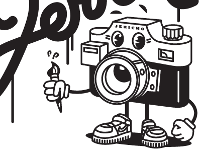 Jerry camera cartoon custom type illustration t shirt