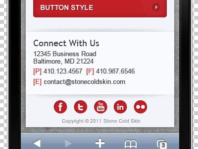 StoneCold Footer dnn footer iphone mobile skin social icons