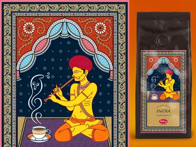 Red Berry Coffee - India coffee cup design south africa india packaging pattern simon simon frouws simon tm simon™ snake steam