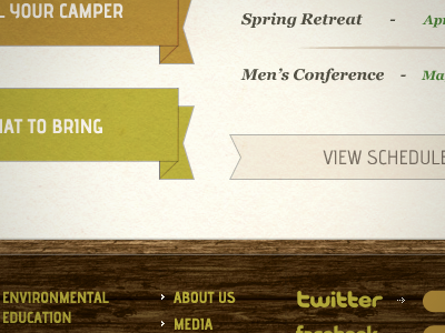 Camp Website brown camp earthy orange website yellow