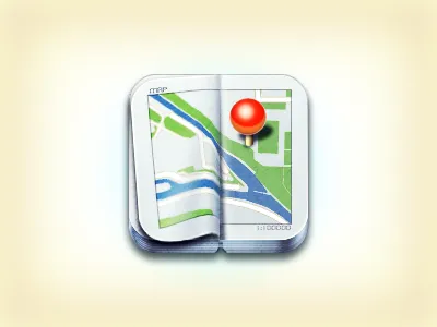 Map book icon map navigation note