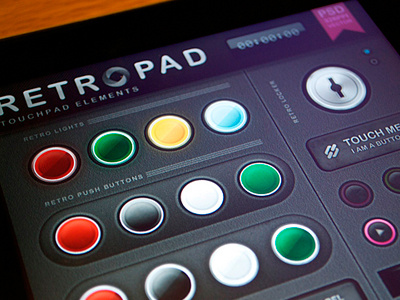 Retropad - Touch User Interinterface buttons ipad lock retro ui user interface