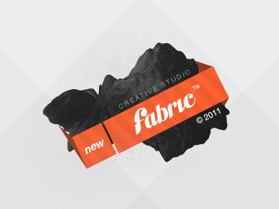 Fabric Experiment 3d banner fabric logo orange organic