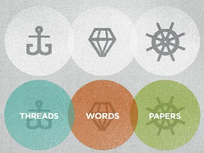 Thrasher Site Nav + Hovers blue gray icon icon set navigation sea ship site nav web web site