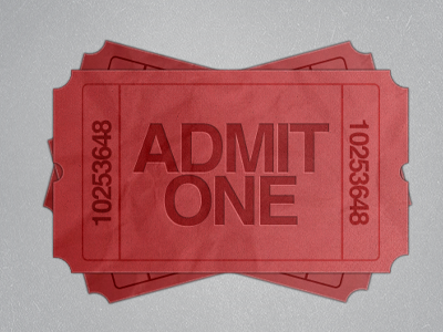 Admit One icon ticket