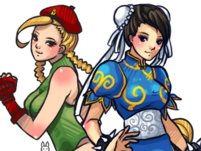 Sf girls drawing fanart gaming illustration photoshop