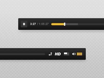 Video UI buttons controls transparency ui video volume