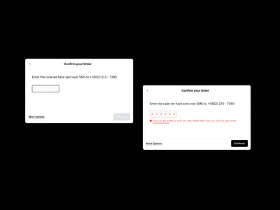 Pop-Up Card Design - confirm your order android b2b buttons confirm interaction ios mobile order otp pop up card product design saas text ui u ux visual design web