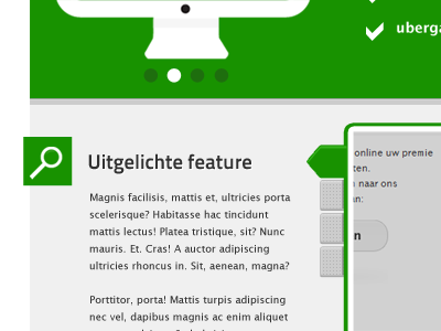 Content sliders green slider ui website