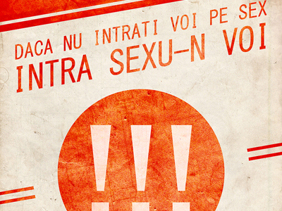 Morning fun fun orange poster red vintage