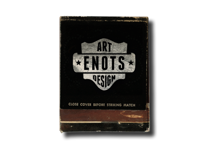 ENOTSdesign match Shot badge logo matchbook