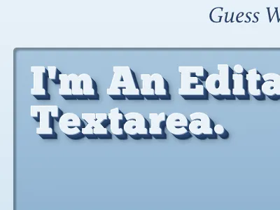 CSS3 Textarea Live Demo css3 live demo typography ui