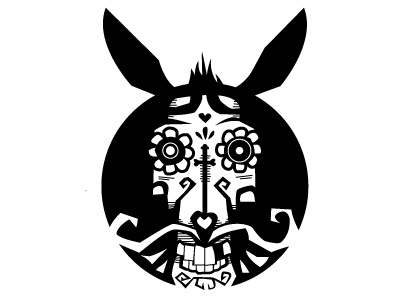 Burro Bar Variant burro bw donkey logo rough