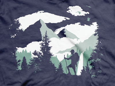 Advenshirt II illustration mountains t shirt