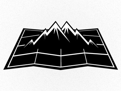 Monotone 3D Map/Icon black and white failed icon map monotone mountains snow