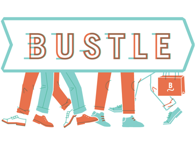 Bustle illustration logo