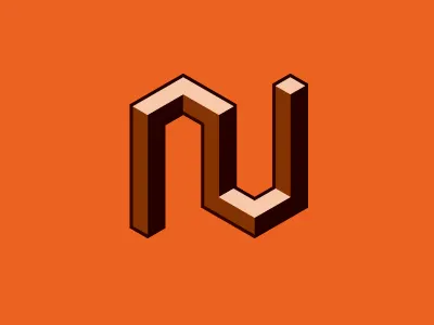 block N bevel for fun logo n orange personal