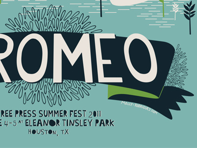 Chromeo Poster for Free Press SummerFest 2011 4 color illustration poster typography