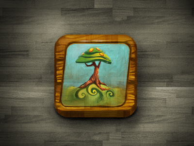 Kiddie app daniel levanon icon ipad iphone kids tree ui wood