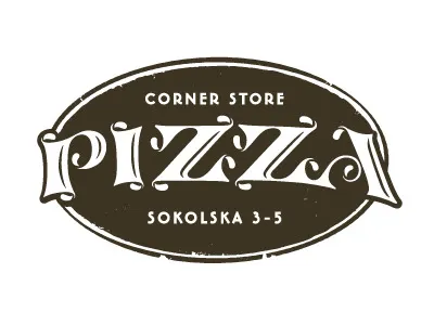 Corner Store Pizza 01 logo pizza typography