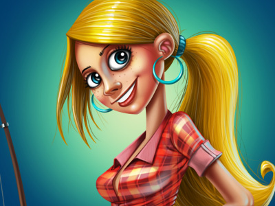 Nadia charachter facebook game girls illustration