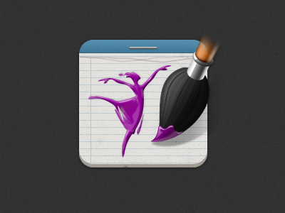 Dancer brush dancer icon notebook