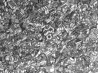 Imaginary Doodle doodle drawing illustration large scale mechanical