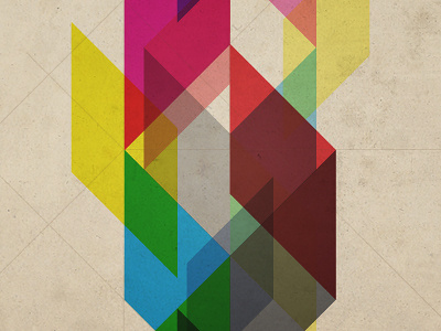 Cities of the future colors colours geometric poster