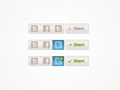 Sharing Module buttons ipad ui
