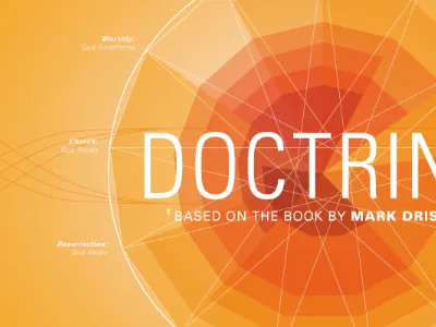 Doctrine Infographic II infographic orange red redemption stephanie horn typography