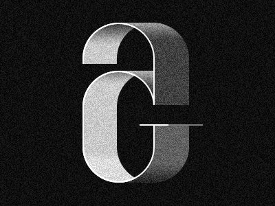 AG a black g grey lettering white