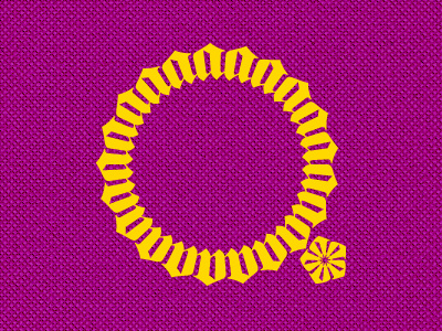 'Q' alphabet gold gothic olde purple q regal