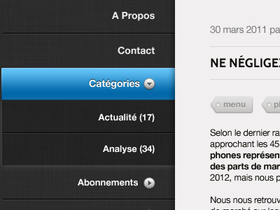 Terminaux Alternatifs v0.1 flipboard helvetica instapaper ios menu wordpress