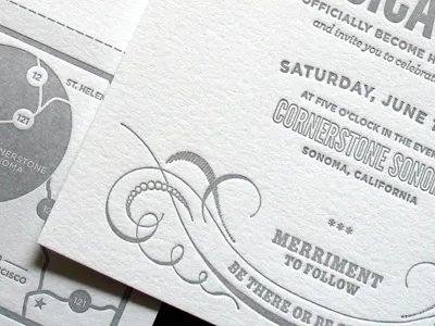 Bottom finished gray letterpress rebound