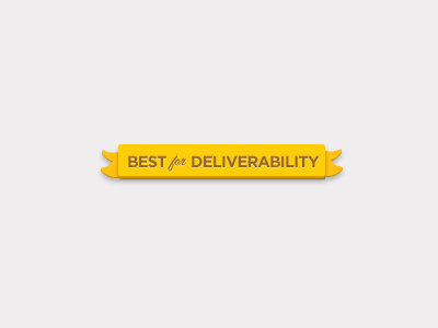 Best For Deliverability design icon icon design ribbon starburst typography