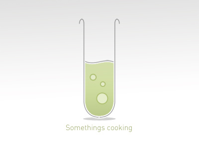 Something's Cooking bubbles green illustration test tube
