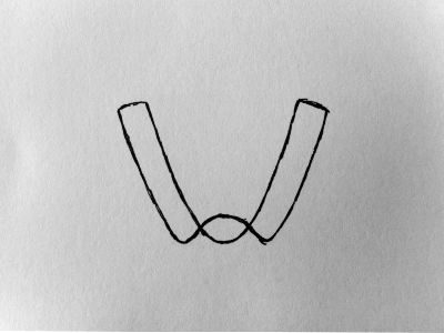 W is for wavy doodle paper pen