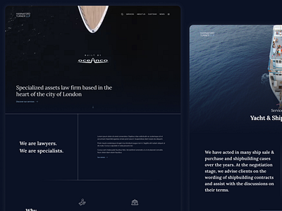 Maritime Law Website branding graphic design ui