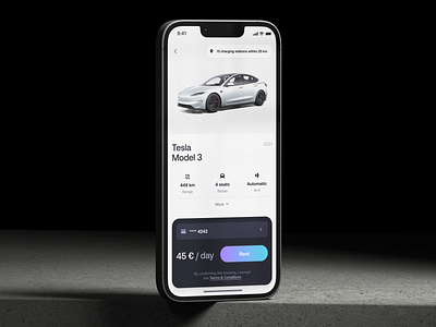 Anymove — iOS App app ios rent tesla ui